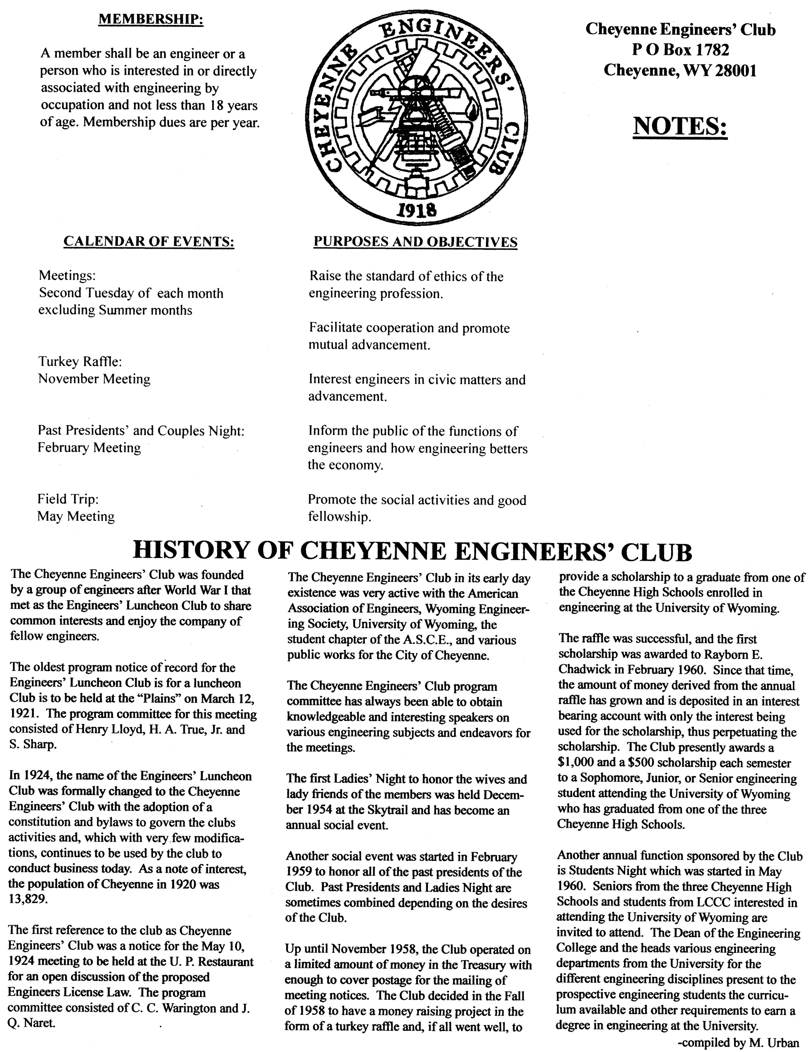 Engineer Club Brochure